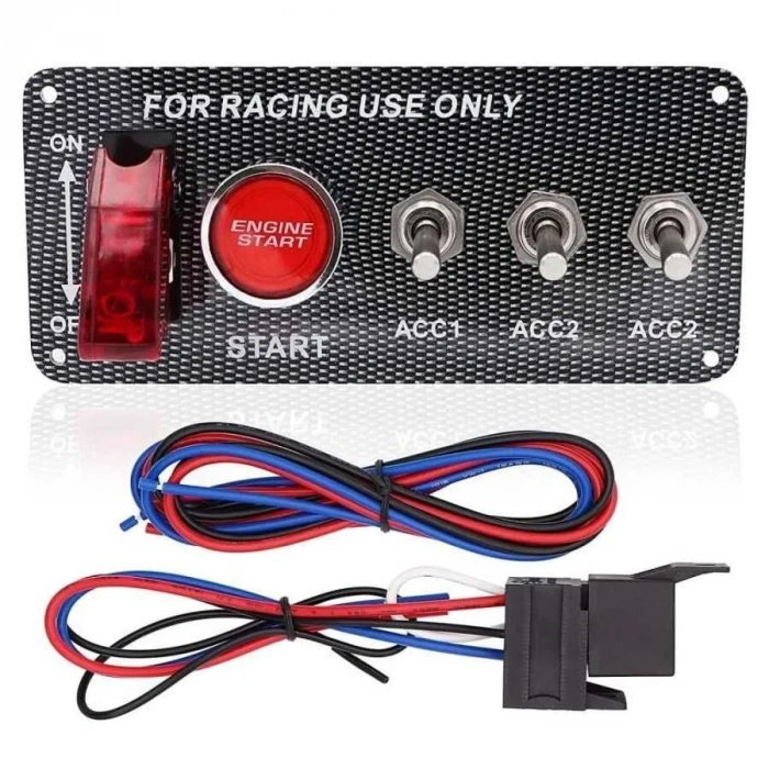 4lü ON-OFF Toggle Switch Panel - Motor Start Butonlu