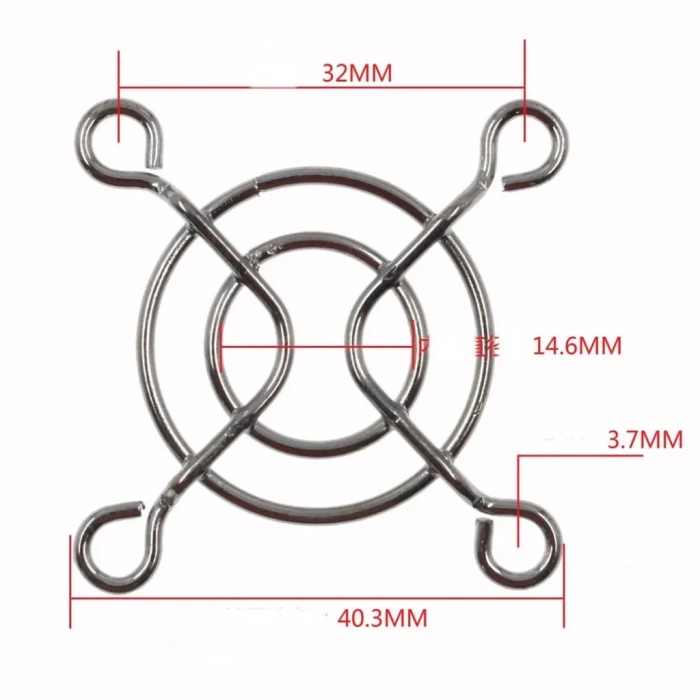 40x40mm Metal Fan Kapağı Fan Teli