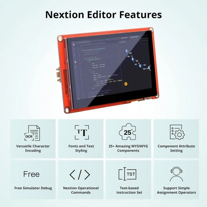 4.3 Inch Nextion Dokunmatik Ekran NX4827P043-011C