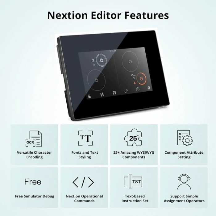 4.3 Inch Nextion Dokunmatik Kasalı NX4827P043-011C-Y