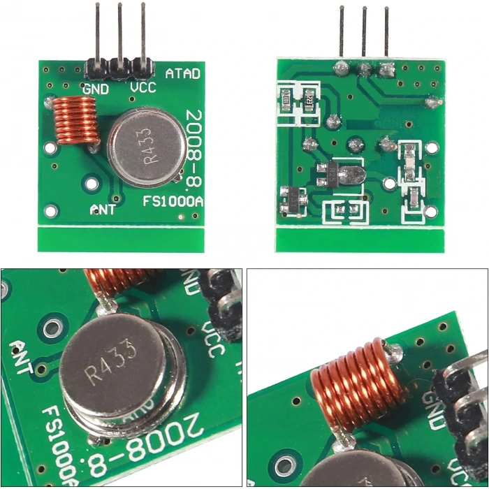 433 Mhz RF Kablosuz Alıcı Verici Transmitter Receiver