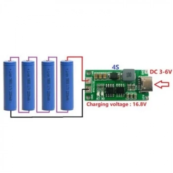 4S 16.8V 4A Li-ion & Lipo Pil Şarj Devresi