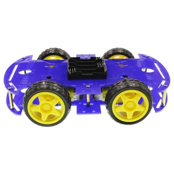 4WD Mavi Şase Tekerlekli Araba Kiti