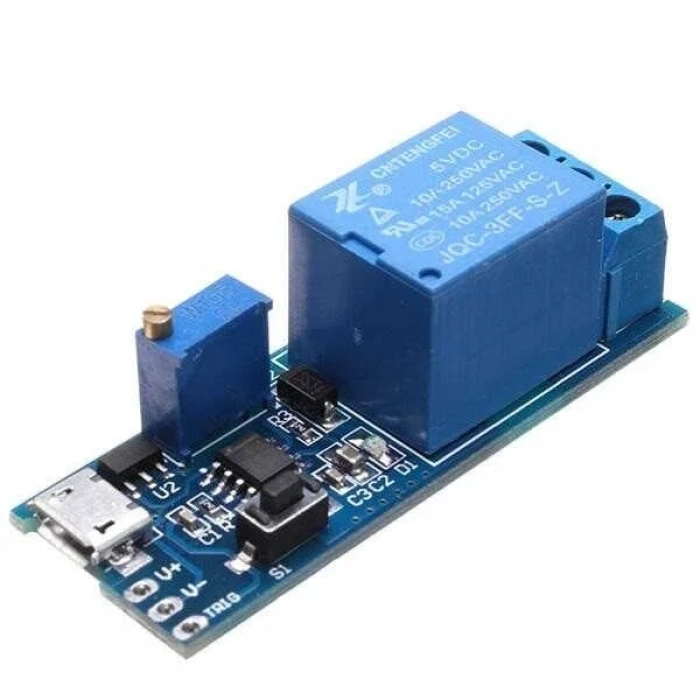 5-30V Zaman Ayarlı Röle Kartı Micro USB Girişli