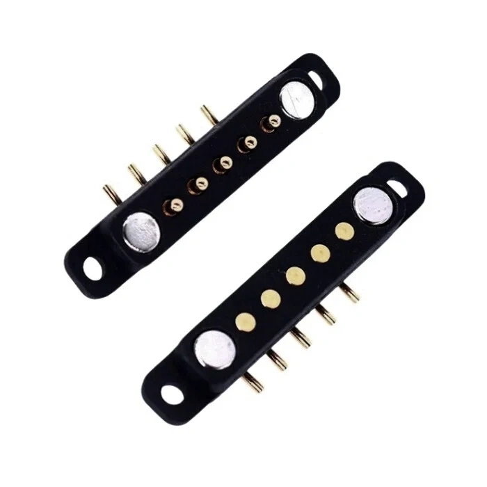 5-Pin 2.54mm 90C Pogo Pin Manyetik Konnektör Takımı - Kulaklı