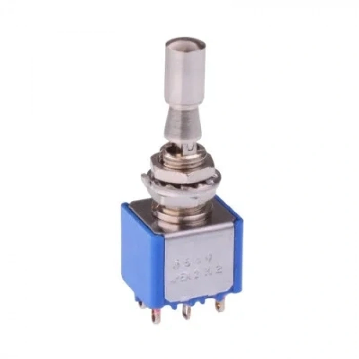 5649 ON-OFF-ON 3-Konumlu 3-Pin Toggle Switch - Emniyet Kilitli