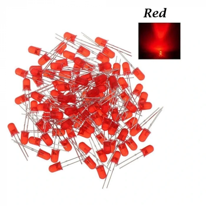 5mm Led Kırmızı Diyot Diffused 1 Adet