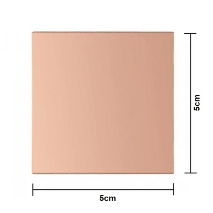 5x5 Bakır Plaket 50x50mm