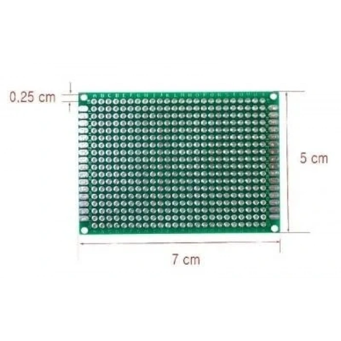 5x7cm Epoxy Çift Taraflı Delikli Plaket