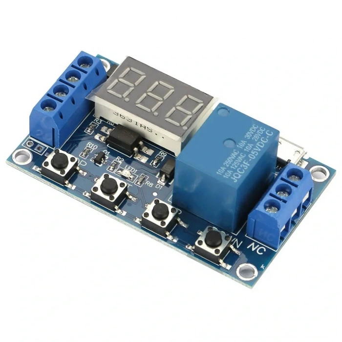 6-30V Zaman Ayarlı Röleli Modül Röle Kartı Micro USB Girişli