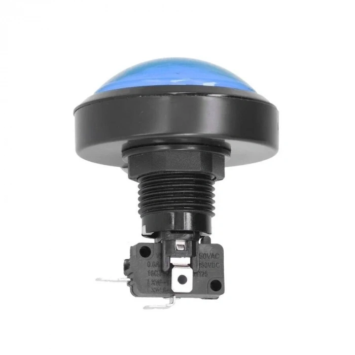 60mm 12V Bombeli Işıklı Oyun Makinesi Butonu - Mavi
