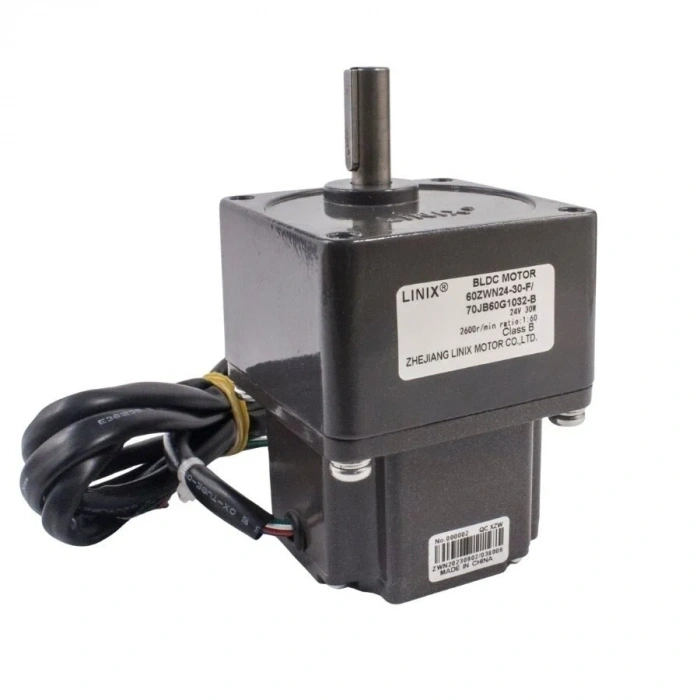 60ZWN24-30-F / 70JB60G1032 24V 30W 43RPM Redüktörlü Brushless DC Motor