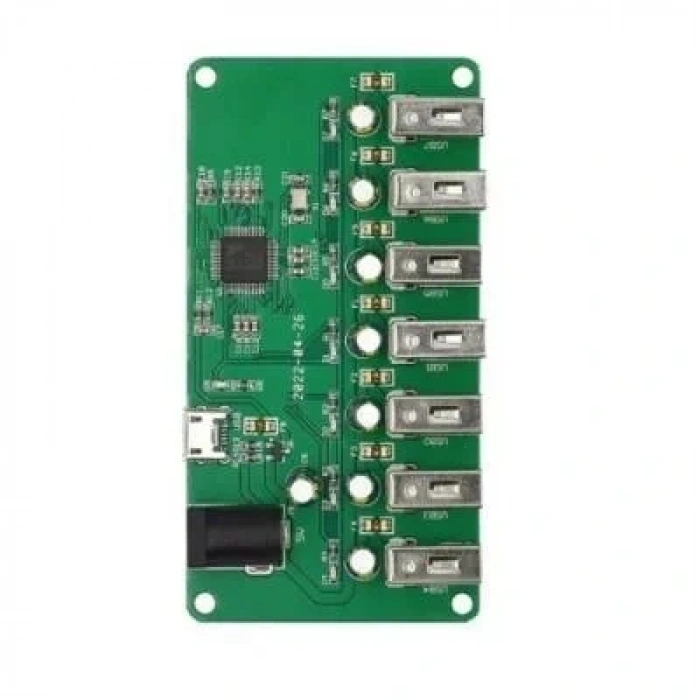 7 Port 2.0 USB Çoklayıcı - 7x5V Voltaj Dağıtım Kartı