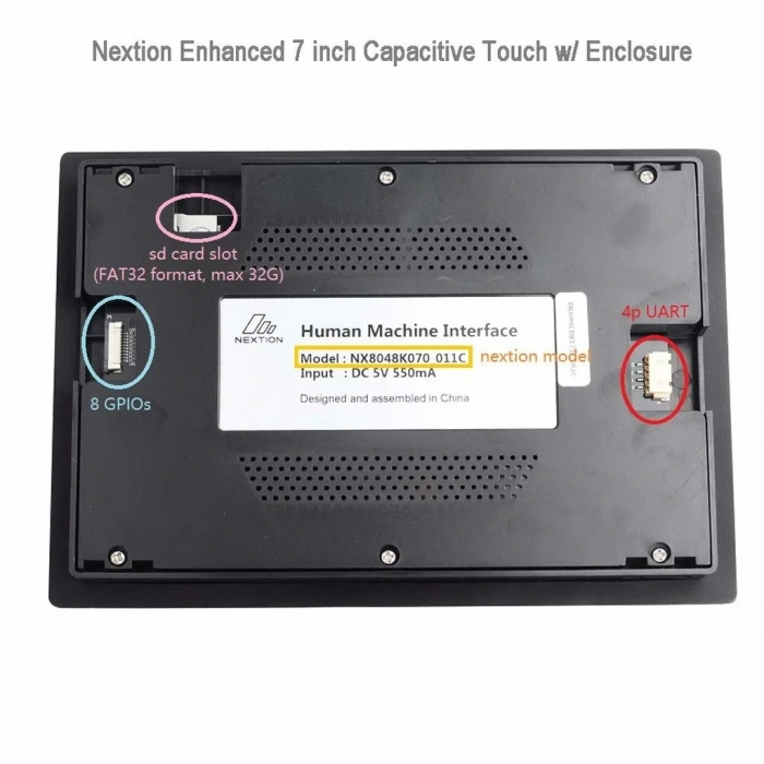 7.0 Inch Nextion 32MB Dahili Hafıza NX8048K070-011C
