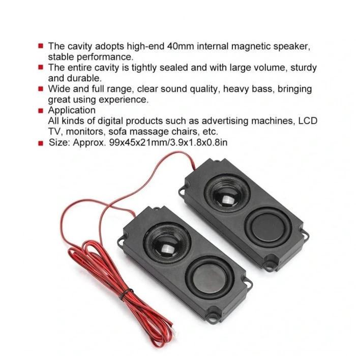 8 Ohm 5W Hoparlör 2li Takım