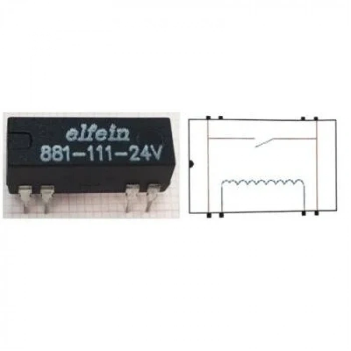881-111 24V Reed Röle Tek Kontak N/O 24VDC 0.5A