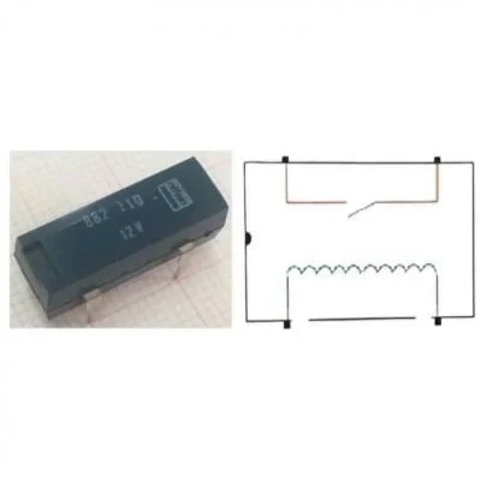 882-110 12V Reed Röle Tek Kontak N/O 12VDC 0.5A