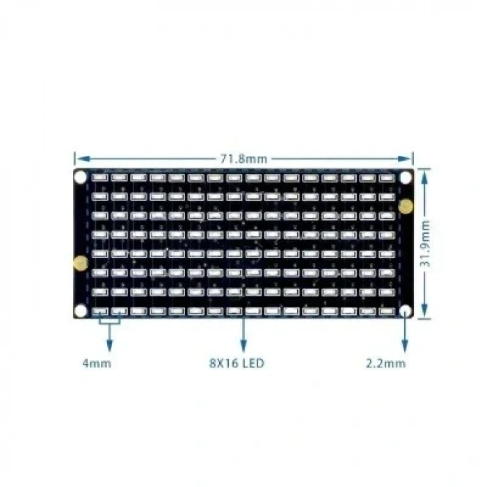 8x16 I2C Dot Matrix Led Modülü