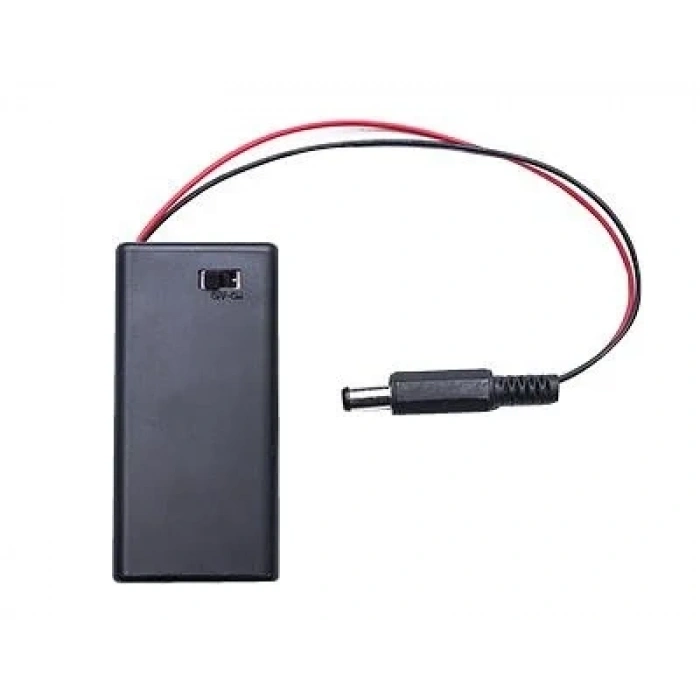 9V Pil Yuvası - Kutulu ve Anahtarlı