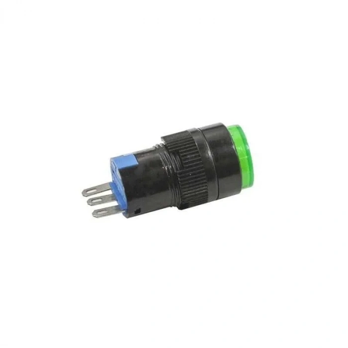 AB6-M 16mm 24V Yeşil Yaylı Buton