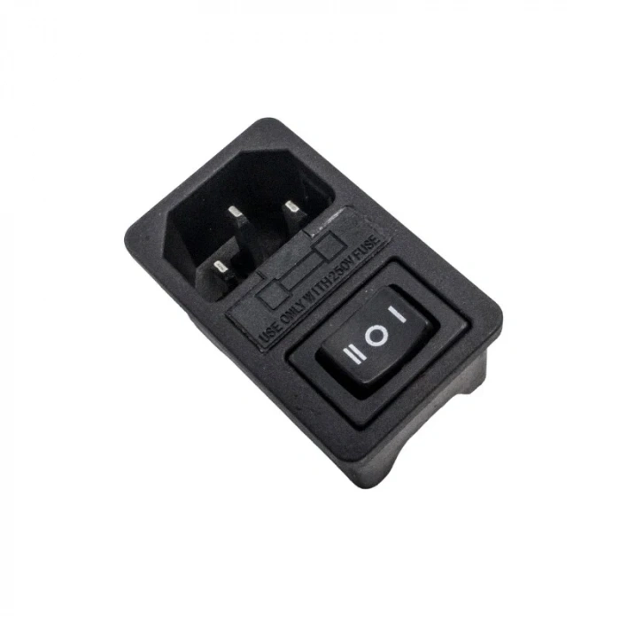 AC-01 Erkek Power Soketi On-Off-On Anahtarlı