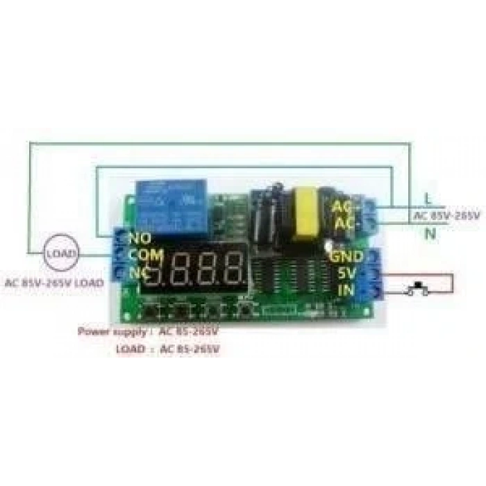AC 220V Zaman Ayarlı Röle Modülü PLC Uyumlu IO23B0