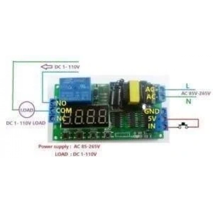 AC 220V Zaman Ayarlı Röle Modülü PLC Uyumlu IO23B0