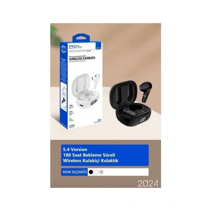 ACB-66 5.4 Versiyon 180 Saat Bekleme Süreli Wireless Kulakiçi Bluetooth Kulaklık