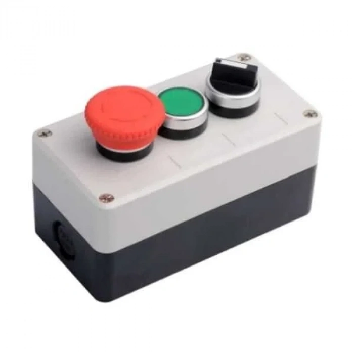 Acil Stop - Mandal Switch ve Tekli Yeşil Push Buton Kutusu