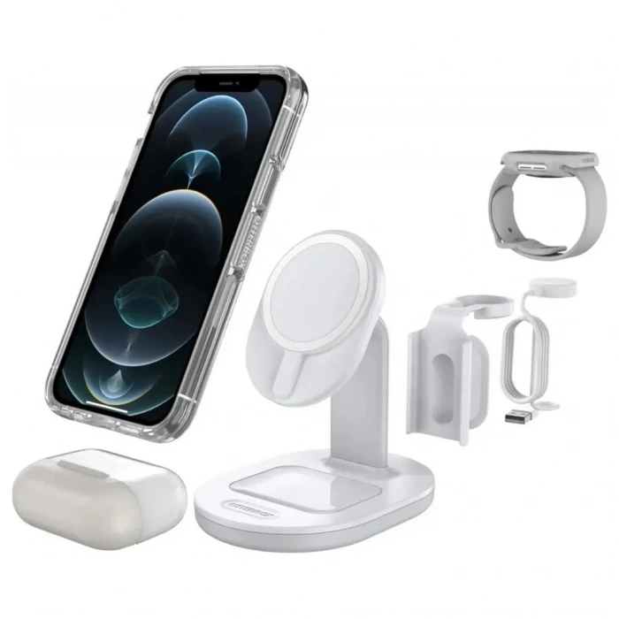 ACL 3in1 15W Mıknatıslı Kablosuz Wireless Şarj Standı AW18