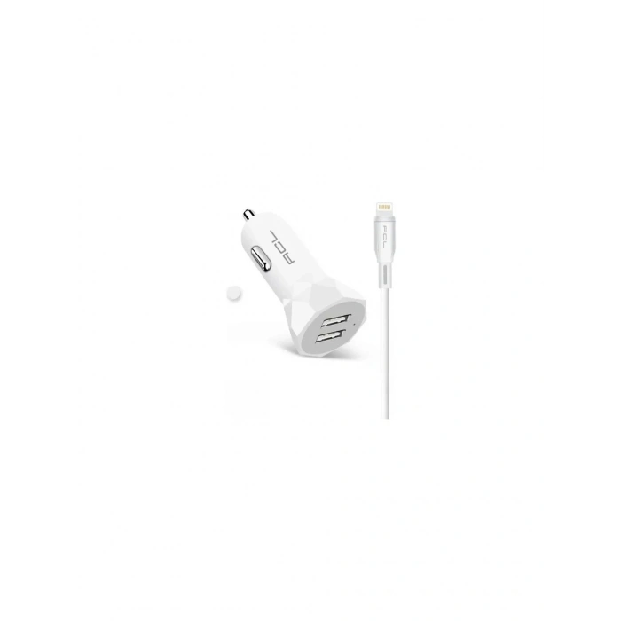 ACL AC-90 2.4A 10W 2xUSB 1mt Lightning Kablolu Araç İçi Şarj Aleti