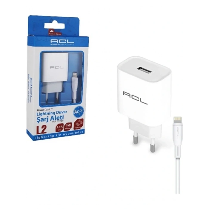 ACL L2 2.1A 10 Watt 1xUSB 1mt Lightning Hızlı Şarj Aleti