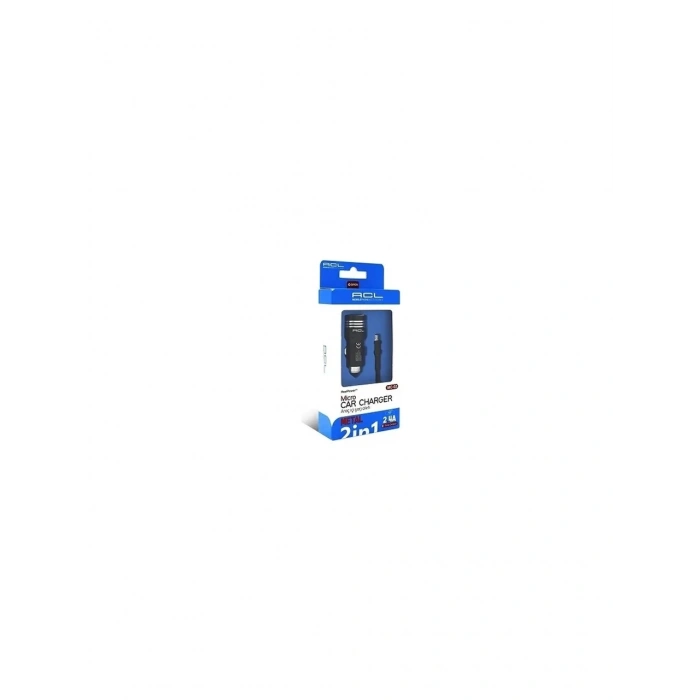 ACL MC-02 2.4A 2xUSB Full Metal 1mt Mikro Kablolu Araç İçi Şarj