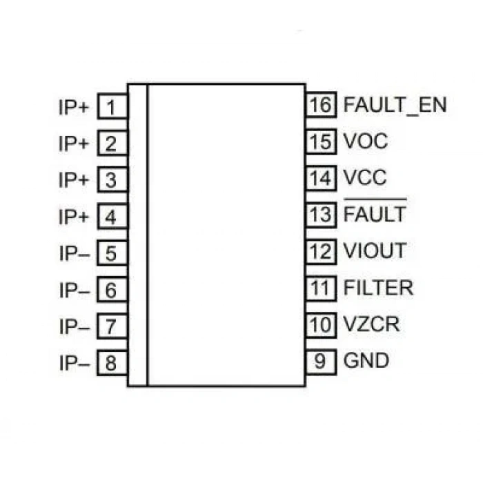 ACS710 25A SOIC-16 Smd Akım Sensörü Entegresi
