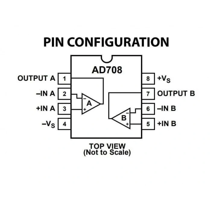 AD708JNZ DIP-8 30uV 4.5mA OpAmp Entegresi
