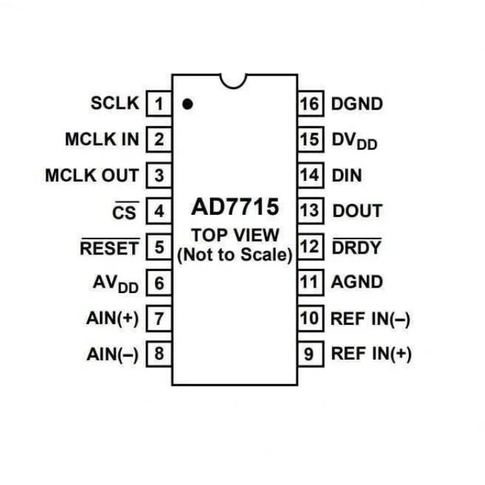 AD7715ANZ DIP-16 Analog Dijital Çevirici Entegresi