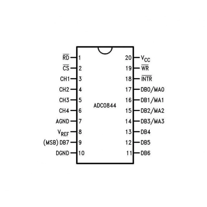 ADC0844 Analog Dijital Çevirici Entegresi Dip-20