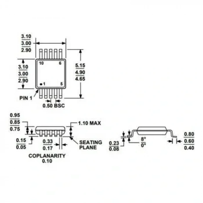 ADG884BRMZ MSOP-10 Smd Switch Entegresi