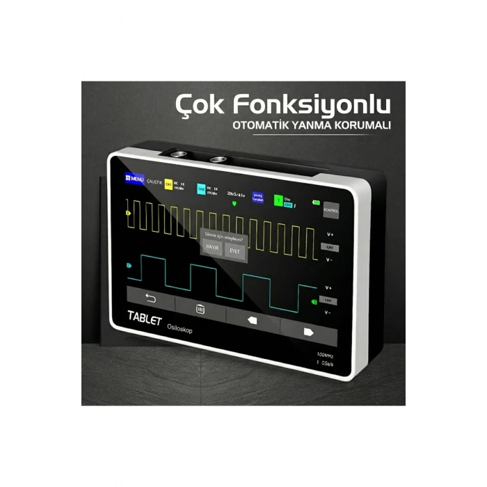 ADS1013D 100MHz 2 Kanal 1GSa/s Dijital Dokunmatik Tablet Osiloskop