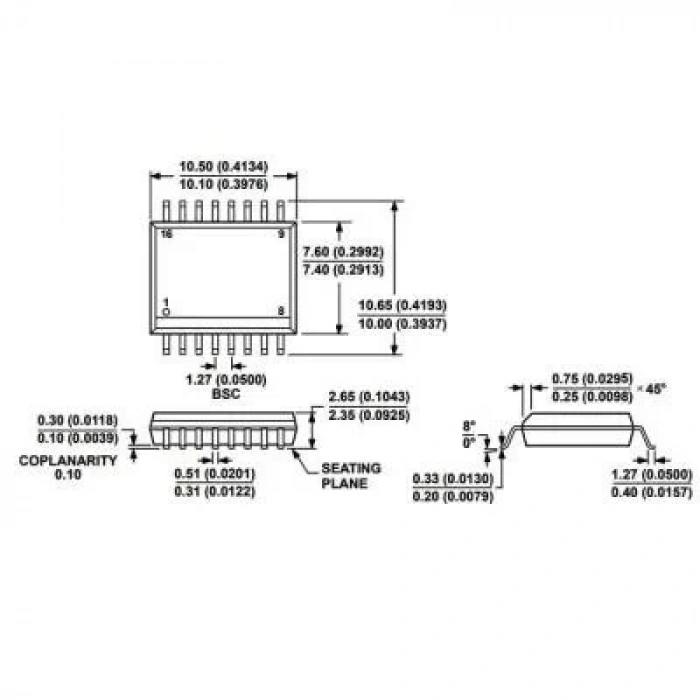 ADUM1311ARWZ-RL SOIC-16 3 Kanal İzolatör Entegresi