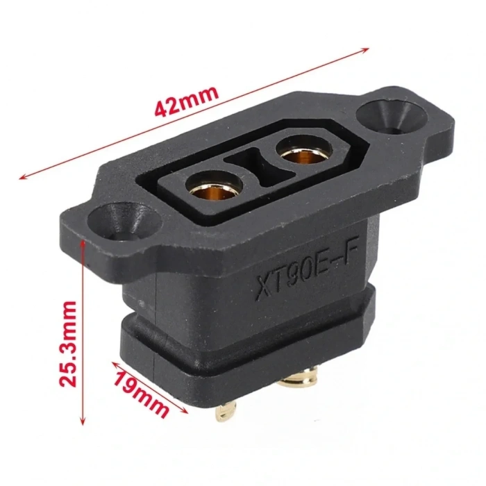 Amass XT90E-F Panel Tipi Dişi Konnektör - XT90
