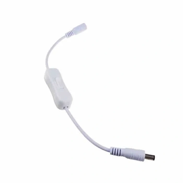 Anahtarlı DC Adaptör Uzatma Kablosu - Beyaz