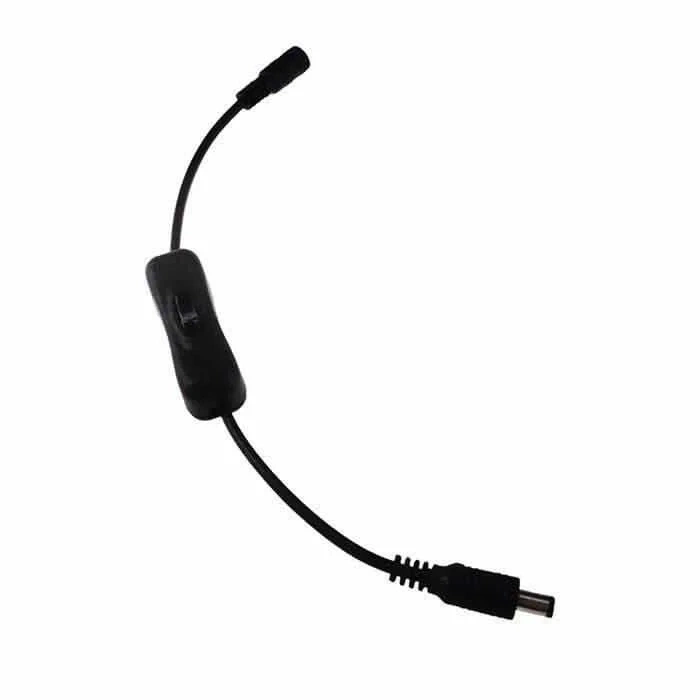 Anahtarlı DC Adaptör Uzatma Kablosu -Siyah