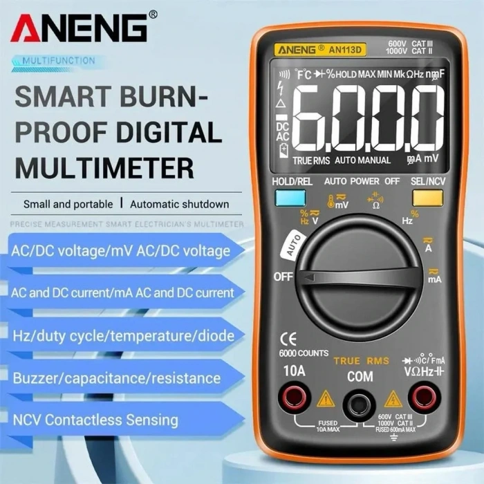 ANENG AN113D Dijital Multimetre Akıllı Otomatik