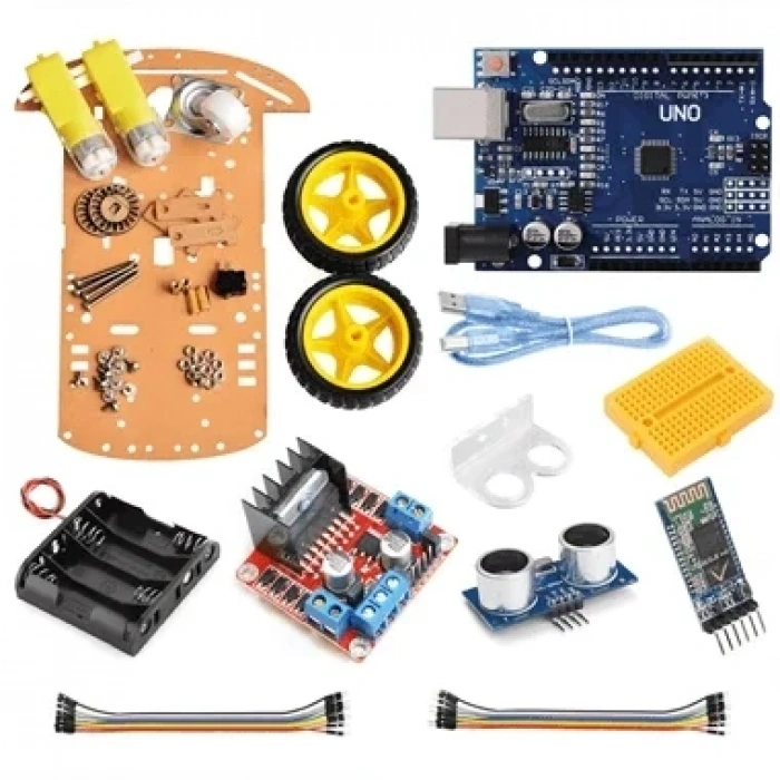 Arduino 2WD Araç Seti - Engelden Kaçan Robot Kiti - Videolu