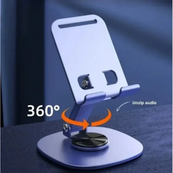 ATD-02 Metalik 360° Ayarlanabilir Telefon Tablet Tutucu Stand