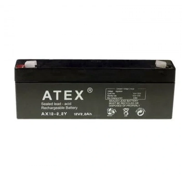 Atex 12V 2.2Ah Akü - Yan