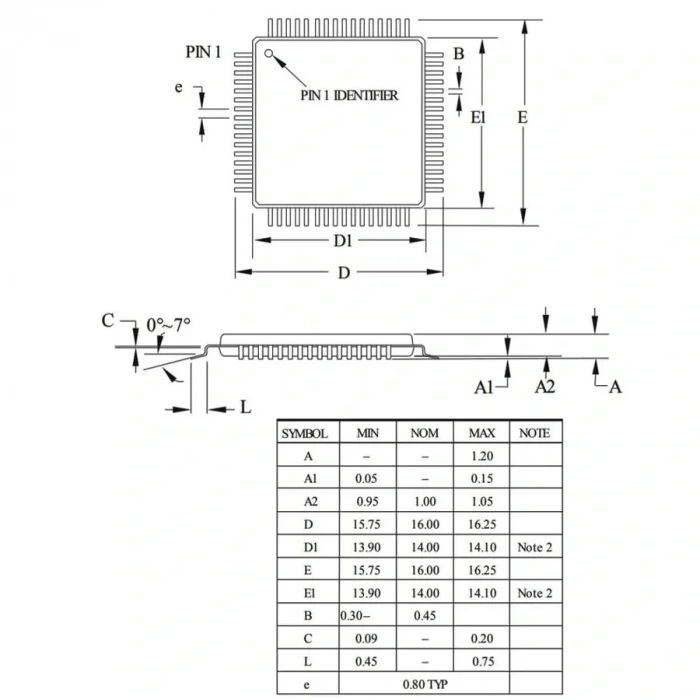 ATMEGA128A-AU SMD 8-Bit 16MHz TQFP-64