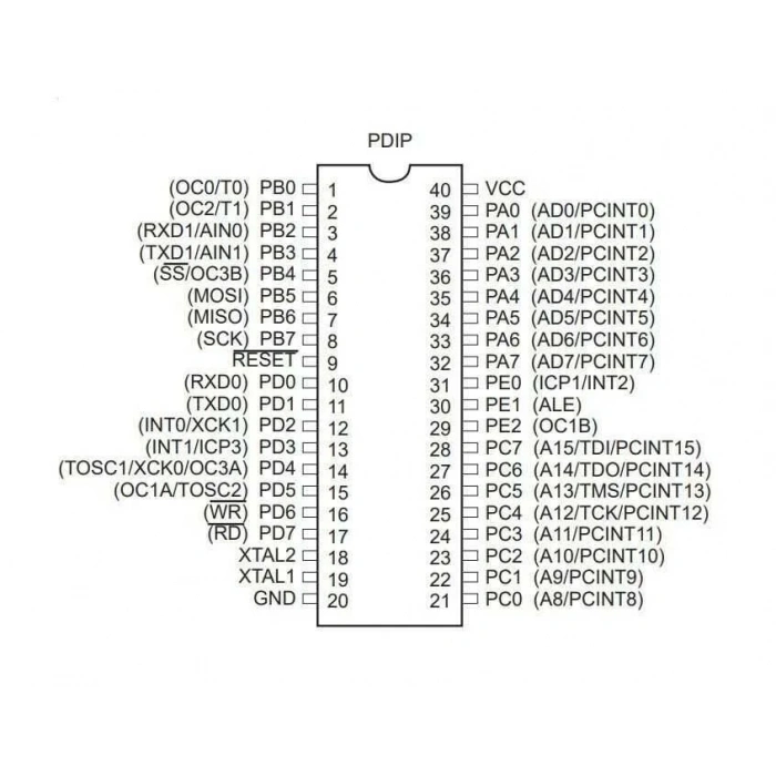 ATMEGA162-16PU DIP-40 16MHz Mikrodenetleyici