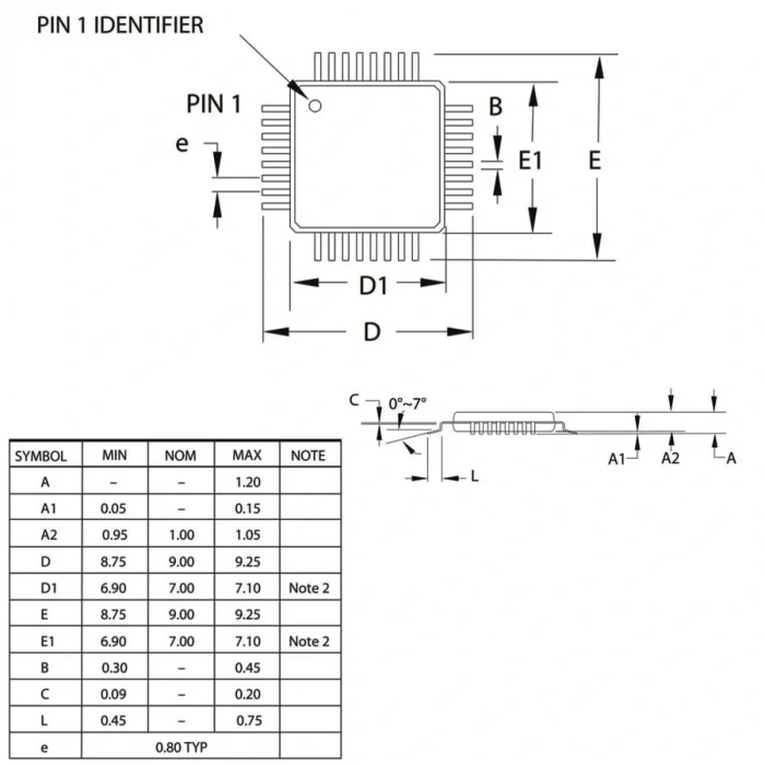 ATMEGA168PA-AU SMD 8-Bit 20MHz Mikrodenetleyici TQFP-32